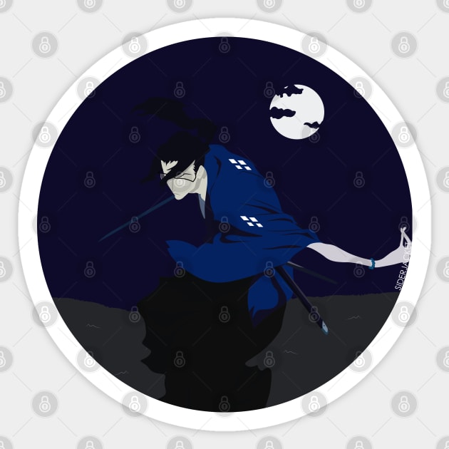 The Dishonored Samurai Sticker by Siderjacket